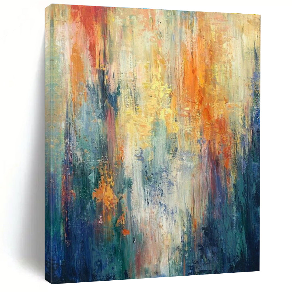 Colorful Vertical Lines Abstract Art for Dance Studio & Creative Office DLZ0632