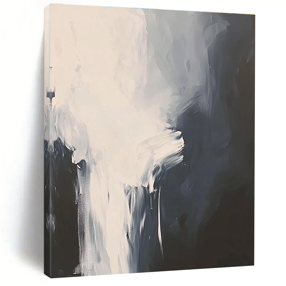 Gray Abstract Brushstrokes for Calm Home Office & Minimalist Bedroom STSC236