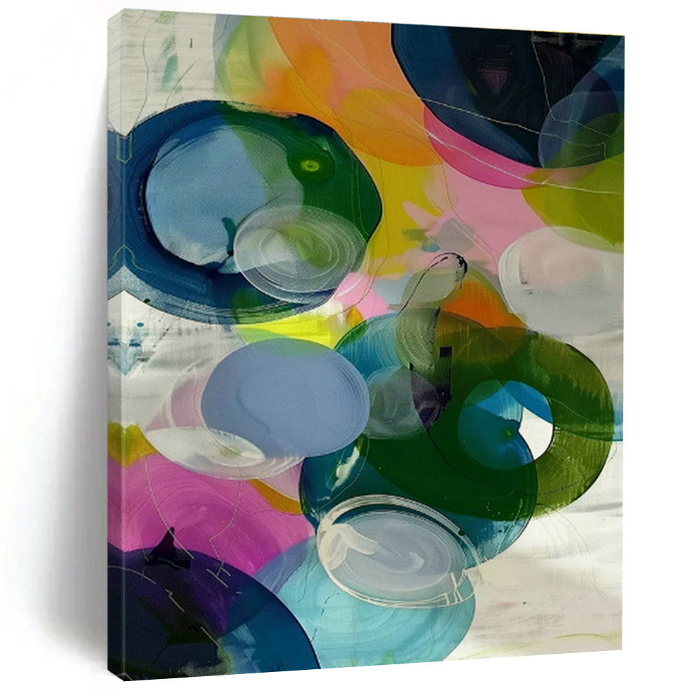 Colorful Circle Abstract Art for Kids’ Playroom & Modern Art Gallery Pop - Up DLZ1006