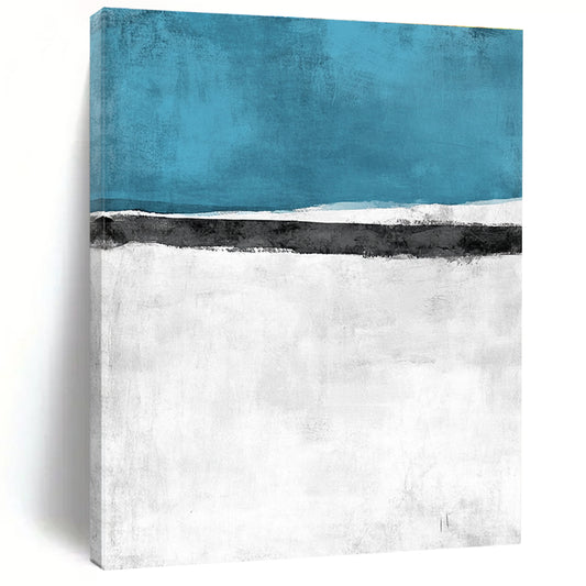 Blue, Black and White Abstract for Coastal Home Office & Serene Spa Retreat STSC523