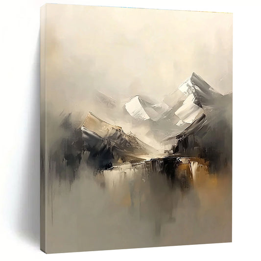 Monochromatic Mountain Art for Living Room & Gallery STSC699