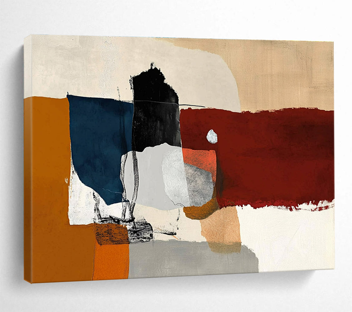 Multi - Color Block Abstract Art for Eclectic Community Center & Artsy Bookstore SC329