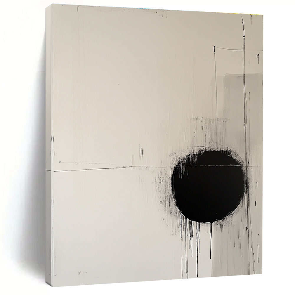 Minimalist Black and White Abstract Art for Modern Home Bedroom & Art Therapy Space STSC1067