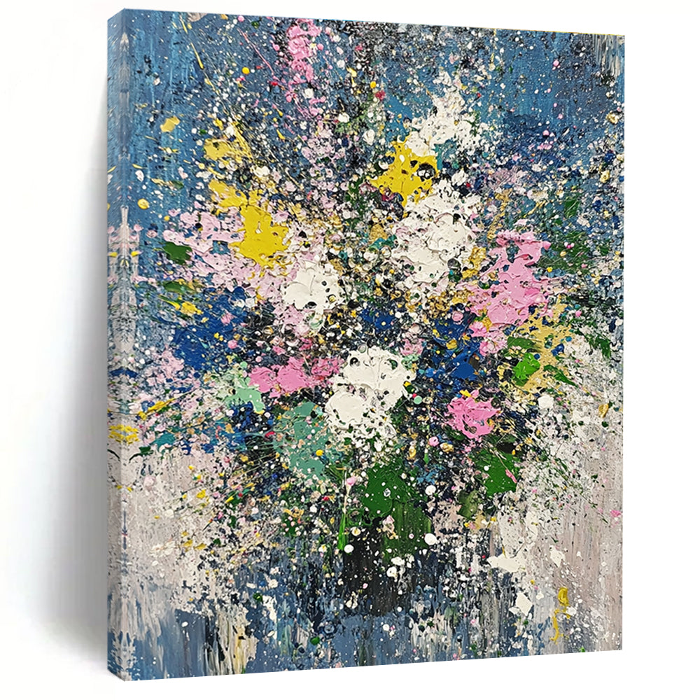 Splatter Flower Bouquet for Bohemian Café & Vibrant Home Dining Room STSC181