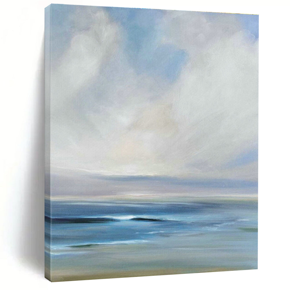 Gentle Wave Sea Art for Coastal Cottage Bedroom & Seaside Wellness Spa DLZ0964