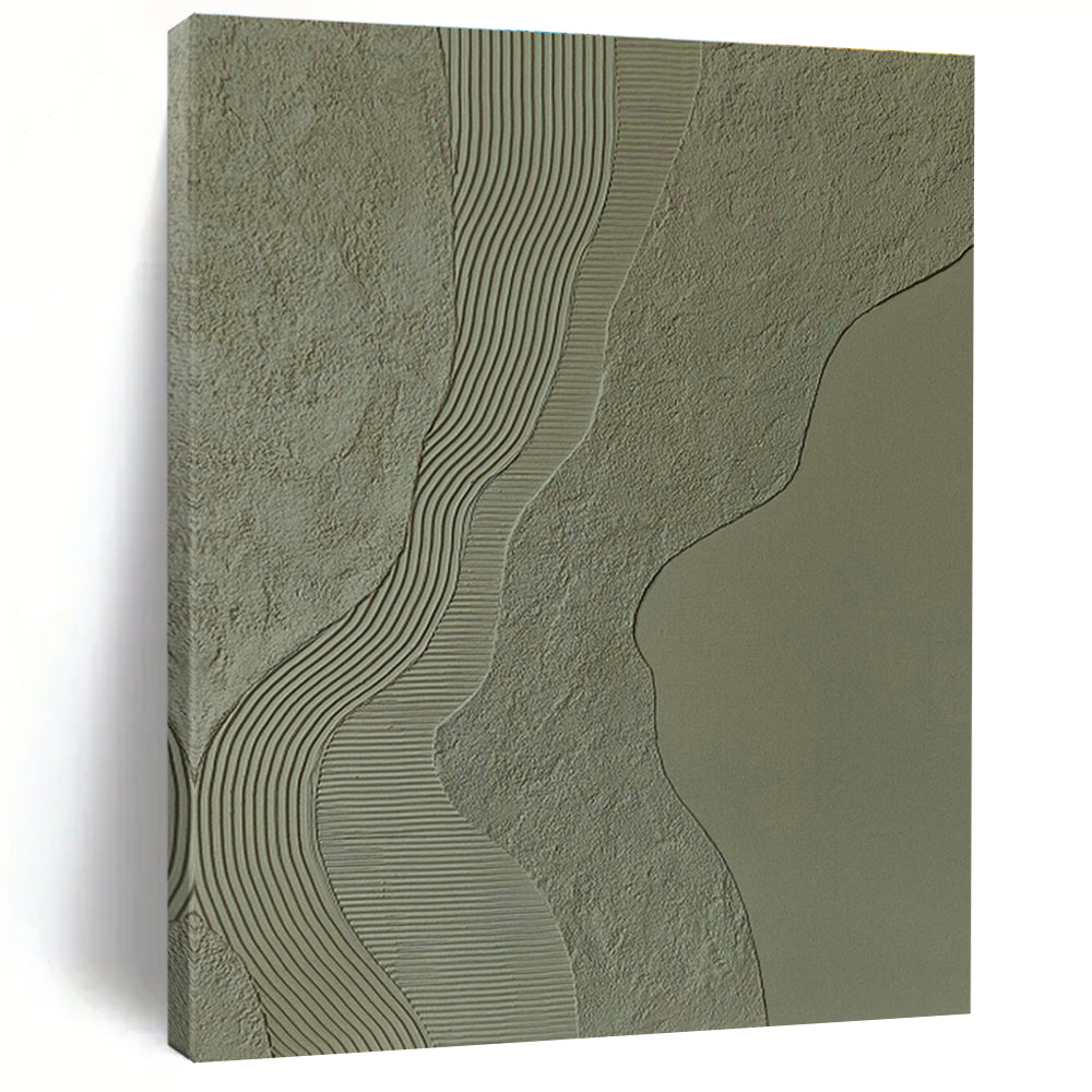 Textured Earth - Tone Abstract Art for Bedroom & Hallway DLZ0392