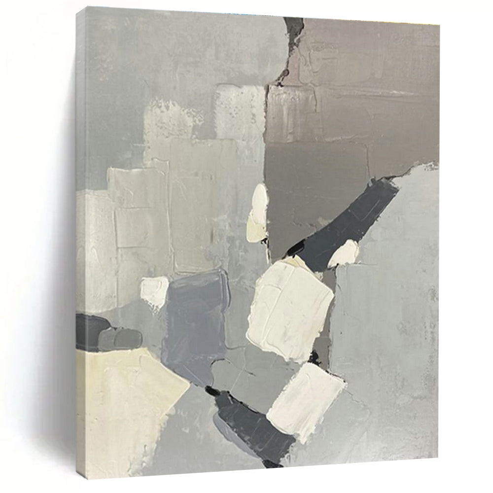 Minimalist Gray - Block Abstract Art for Corporate Office & Modern Hotel Lobby DLZ2286