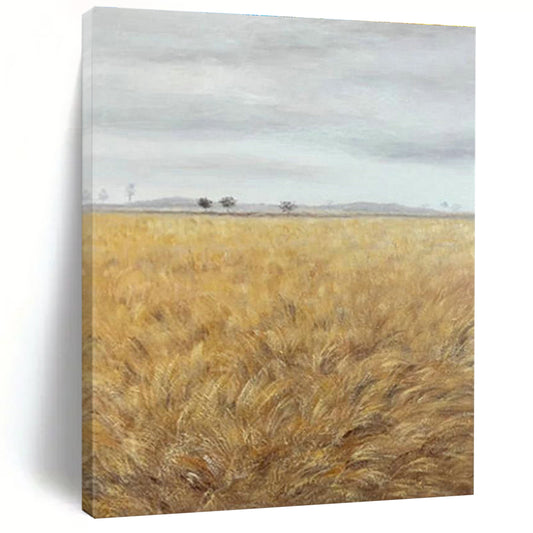 Golden Wheat Field Art for Farmhouse Kitchen & Harvest - Themed Restaurant DLZ2134