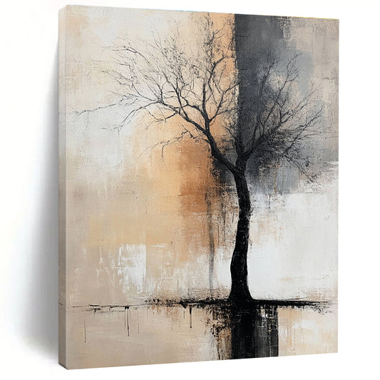 Bare Tree Abstract Reflection for Minimalist Bedroom & Nature - Inspired Office STSC492
