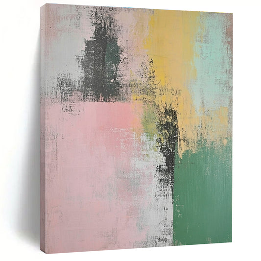 Soft Color Block Abstract for Nursery & Gentle Yoga Studio STSC774