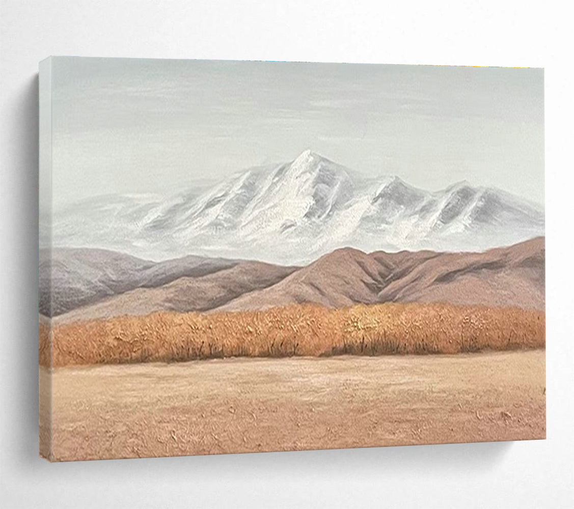 Snow Mountain Landscape Art for Adventure Lodge Common Area Walls DLZ3274