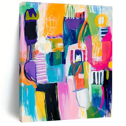 Vibrant City Abstract Art for Dining Room & Sunroom STSC678