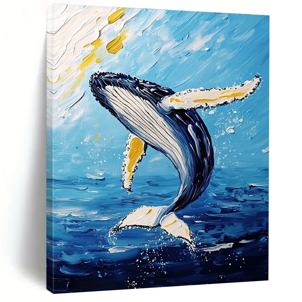 Whale Leap for Coastal Living Room & Nautical - Themed Café STSC1231