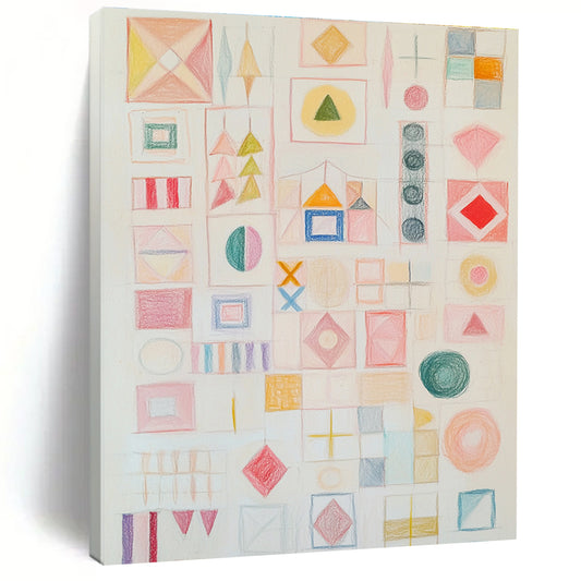 Geometric Pastel Shapes for Modern Minimalist Nursery & Creative Studio STSC1206