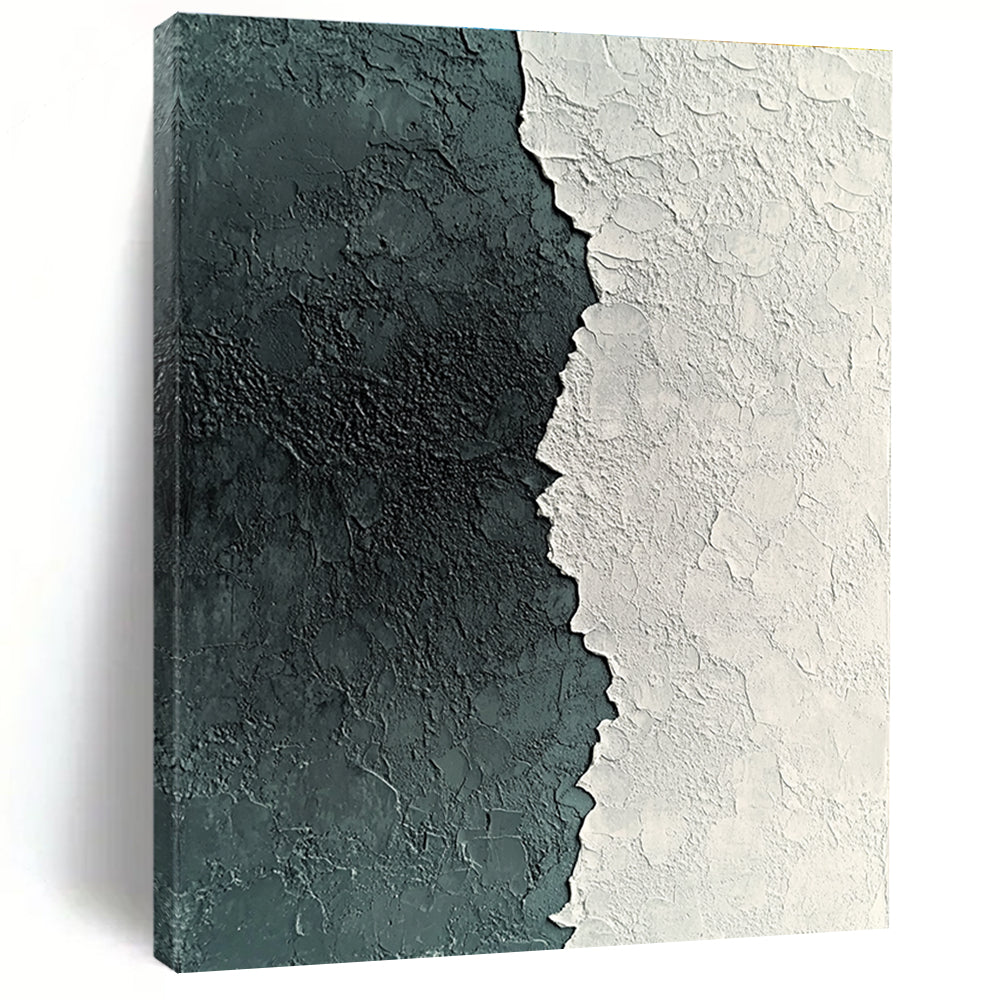 Textured Black and White Abstract for Modern Art Studio & Industrial - Style Loft STSC836