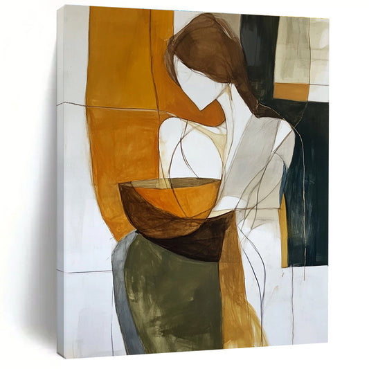 Abstract Woman with Bowl for Cultural Art Space & Art - Loving Kitchen STSC299