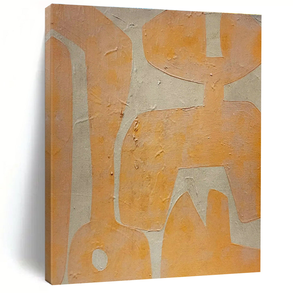 Orange Geometric Abstract Art for Modern Dining Room & Art Gallery DLZ1080