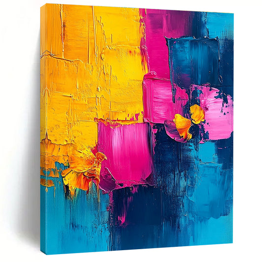 Bright Color Block and Flower Abstract for Cheerful Kitchen & Art Gallery Pop - Up STSC495