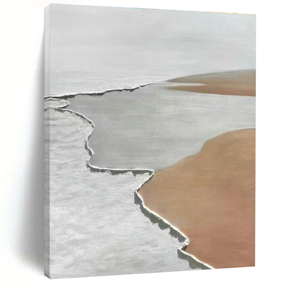 Earth - Toned Abstract Layers Art for Desert Lodge & Ceramic Studio DLZ0617