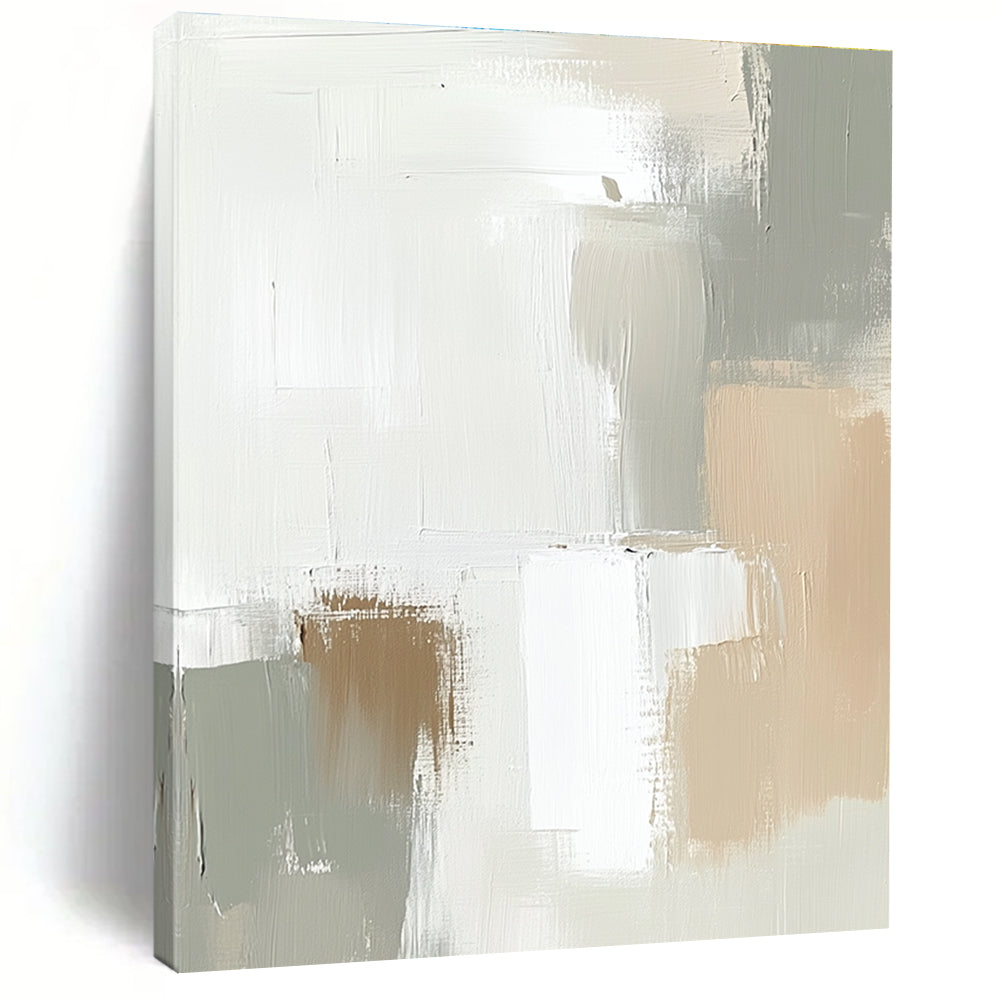 Neutral - Toned Abstract for Scandinavian - Style Home & Calm Meditation Space STSC379