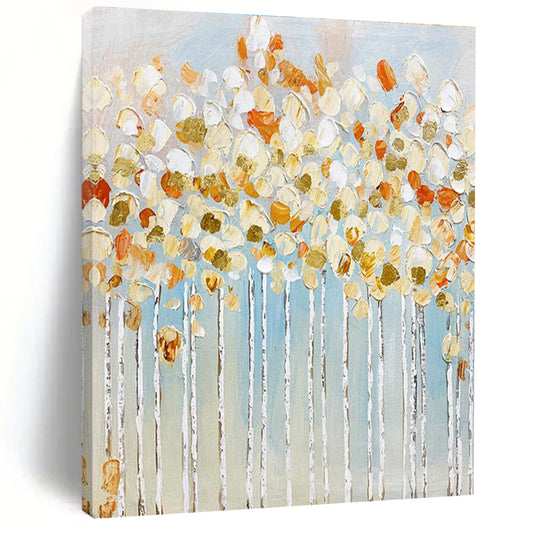 Golden Floral Tree Art for Bohemian Bedroom & Luxury Spa DLZ2161