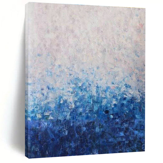 Gradient Blue Abstract Art for Coastal Bedroom & Meditation Space DLZ1357