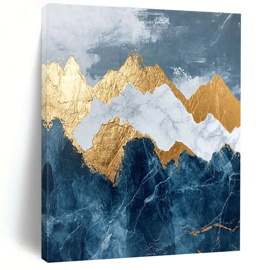 Golden - Mountain Marble Art for Luxury Hotel Suite & High - End Spa STSC122