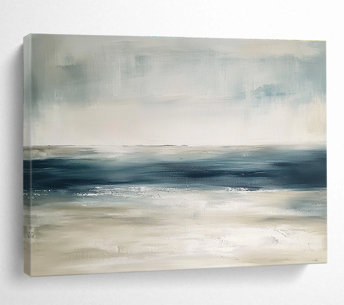 Soft Toned Seascape Art for Coastal Home Bedroom & Relaxing Spa Lounge SC277