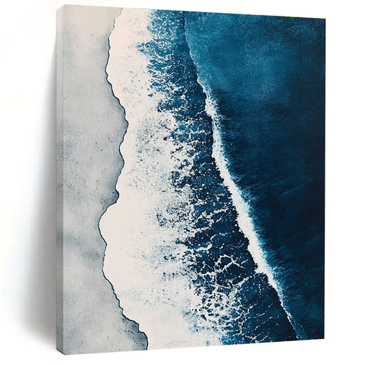 Aerial View of Blue Ocean Waves for Coastal Home Office & Relaxing Spa STSC531