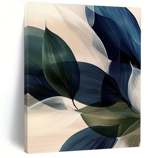 Nature - Inspired Blue - Green Leaves Art for Sunroom & Living Room STSC685
