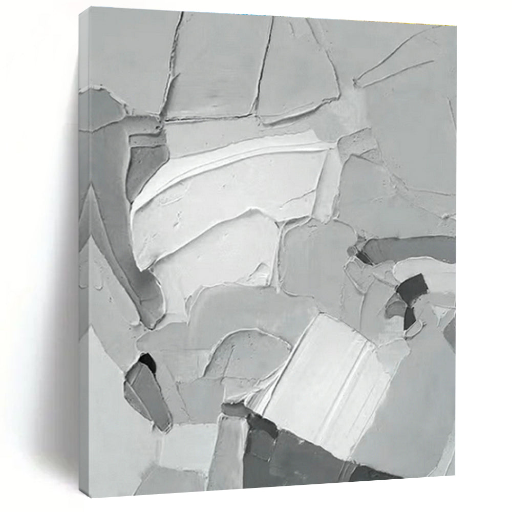 Gray Textured Abstract Art for Industrial Loft & Architecture Firm DLZ0619