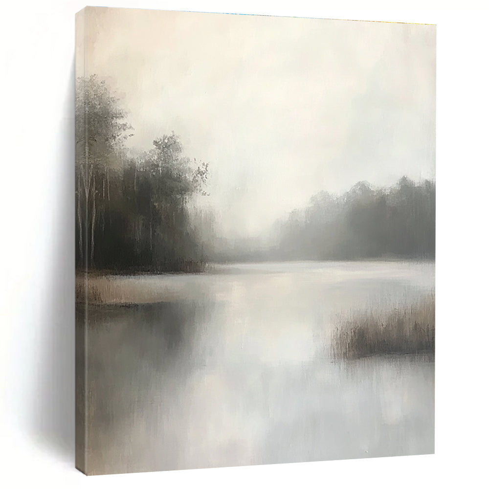 Misty Lake Landscape for Serene Bedroom & Nature - Inspired Café STSC1100