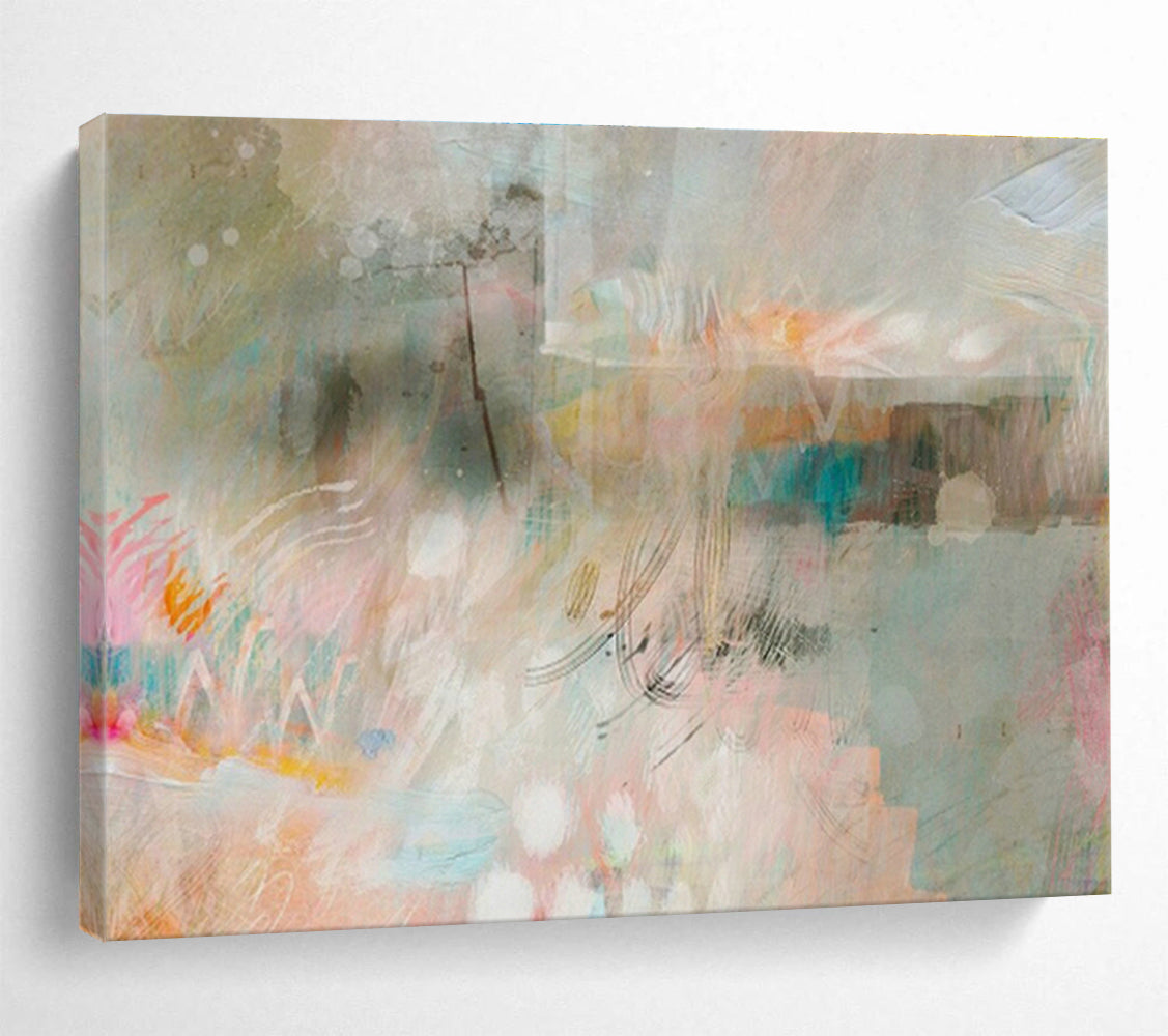 Light - Color Hazy Abstract Art for Spa Retreat Waiting Areas DLZ2587