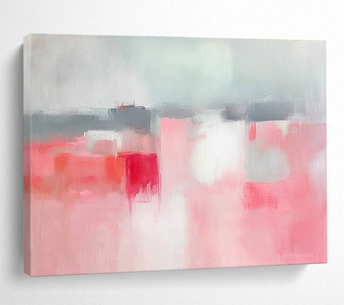 Soft Pink - Toned Abstract Art for Romantic Bedroom & Poetry - Writing Studio SC257