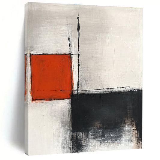 Red and Black Geometric Abstract for Industrial Loft & Contemporary Studio STSC772