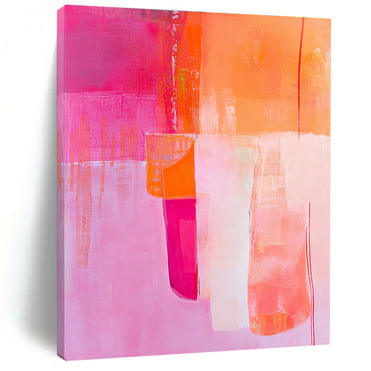 Pink and Orange Abstract for Modern Home & Art - Centric Restaurant STSC785