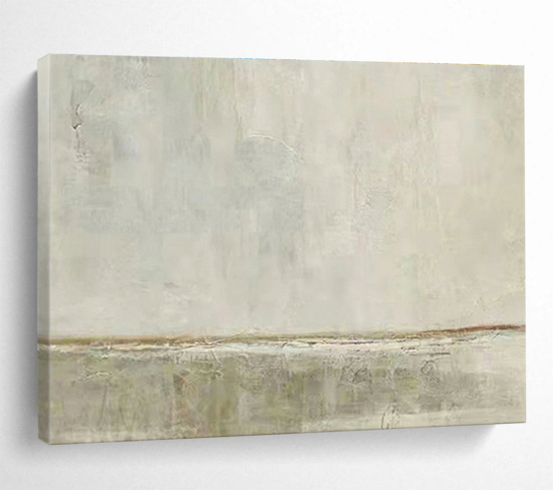 Minimalist Gray - White Abstract Art for Calm Therapy Office Waiting Rooms DLZ3120