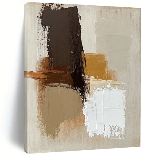 Neutral Color Block Abstract for Minimalist Bedroom & Contemporary Office STSC747