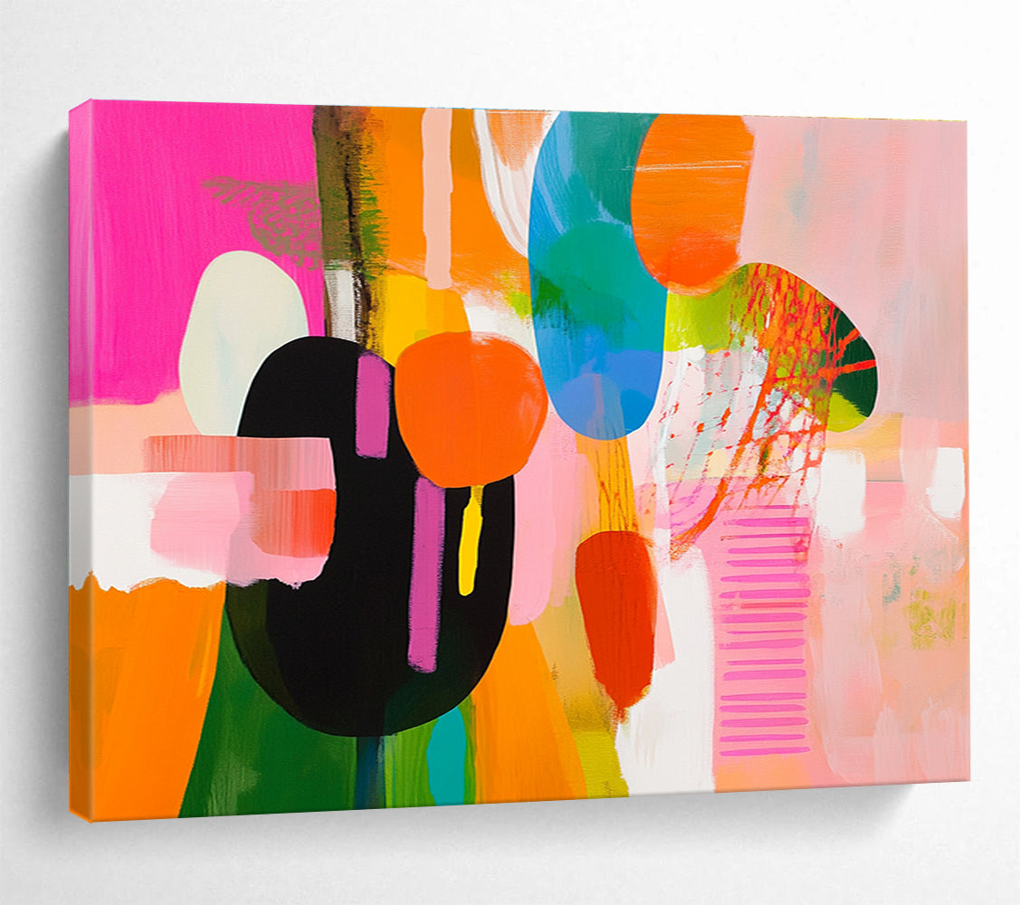 Colorful Abstract Shapes Art for Vibrant Living Room & Creative Office SC300