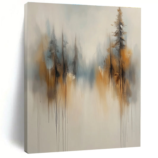 Misty Forest Trees Abstract Art for Bedroom & Meditation Room STSC710