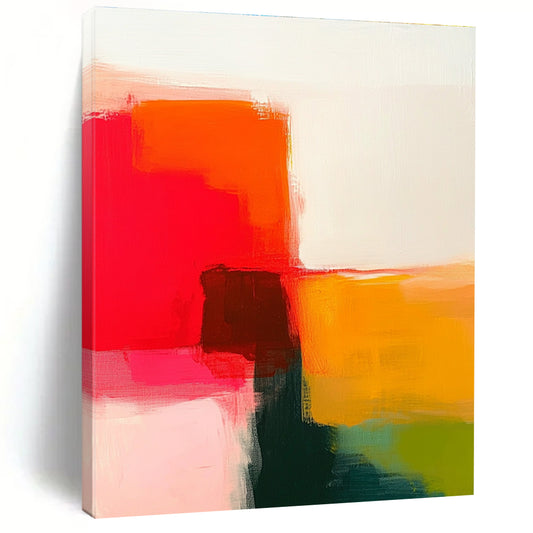 Bold Color Block Abstract for Vibrant Living Room & Creative Retail Space STSC629