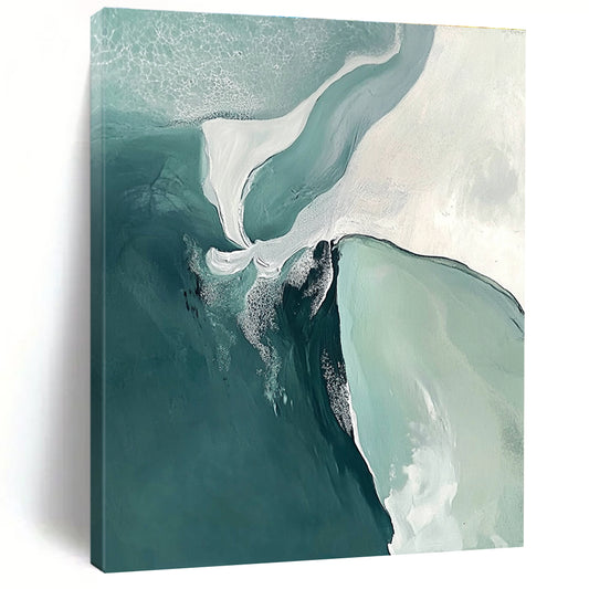 Abstract Aerial Ocean View for Contemporary Art Studio & Luxury Yacht Club STSC534