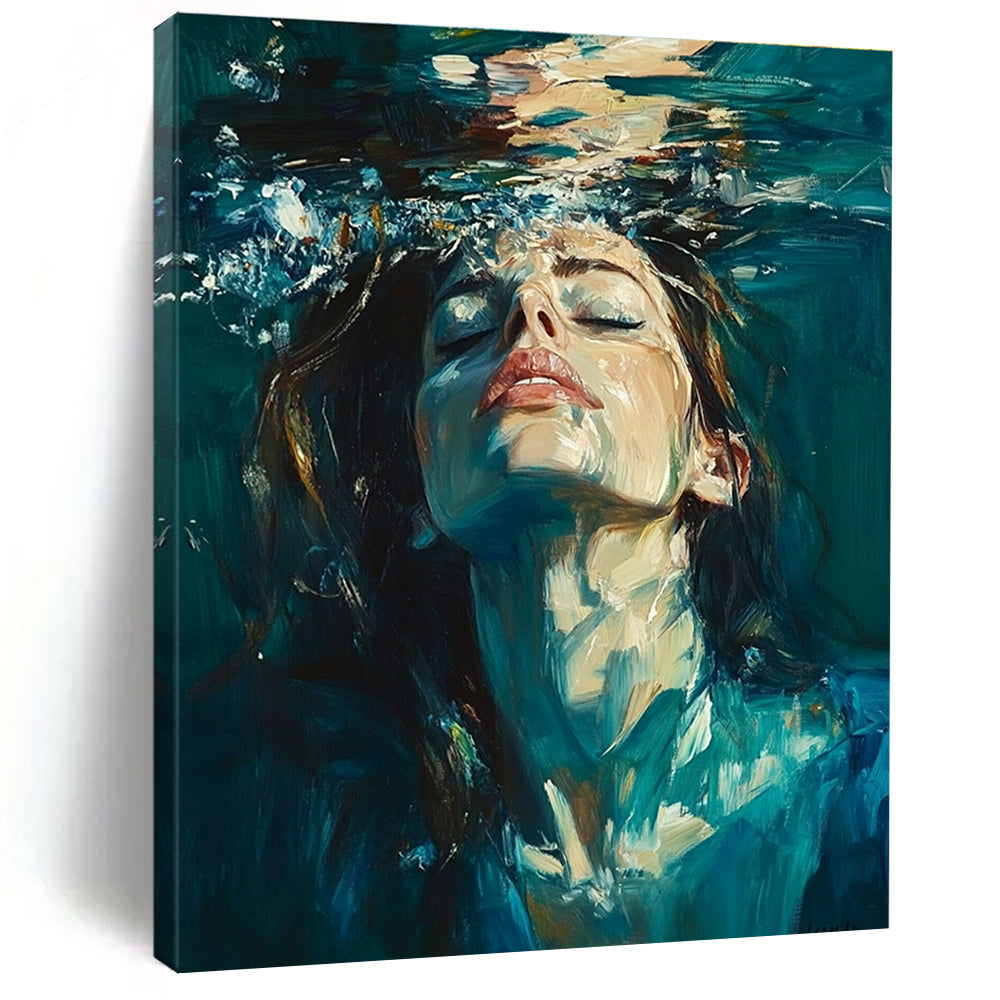Woman Emerging from Water for Coastal Home Entryway & Beachfront Art Gallery STSC179