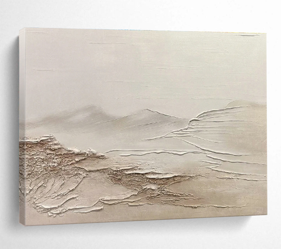 Beige Mountain Relief Art for Neutral - Toned Hallway DLZ2849