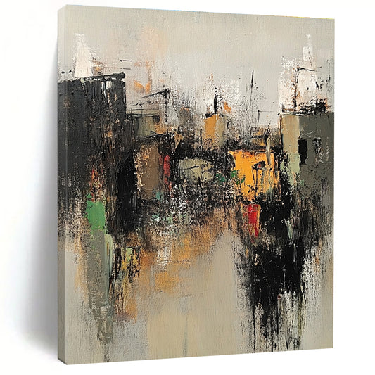Impressionistic Cityscape Art for Living Room & Office STSC660