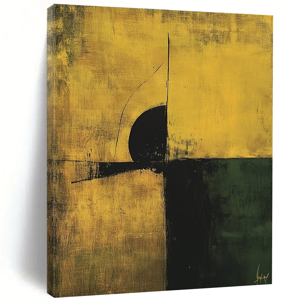 Yellow and Green Abstract for Vibrant Workplace & Art - Loving Lounge STSC246