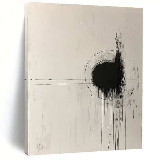 Black and White Drip Abstract for Modern Art Gallery & Edgy Urban Loft STSC568