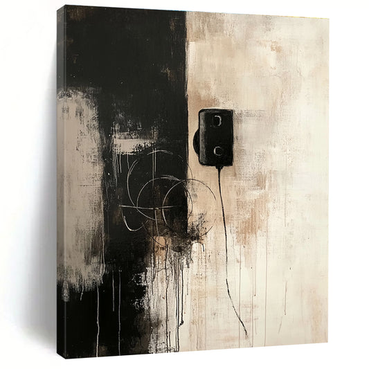 Minimalist Black & Beige Art for Gallery & Minimalist Home STSC727