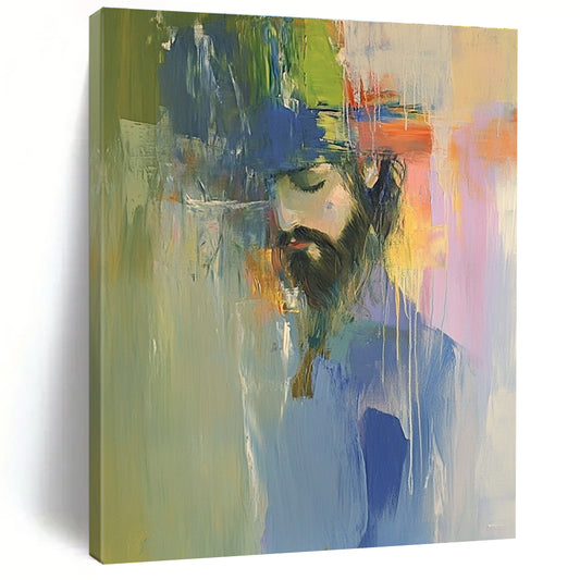 Colorful Abstract Portrait for Bohemian - Style Bedroom & Creative Studio STSC593