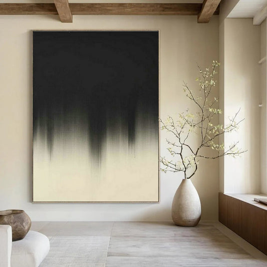 Black - White Gradient Abstract Art for Art Gallery Feature Walls DLZ0249